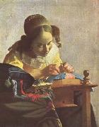 Jan Vermeer The Lacemaker (mk08) Germany oil painting artist